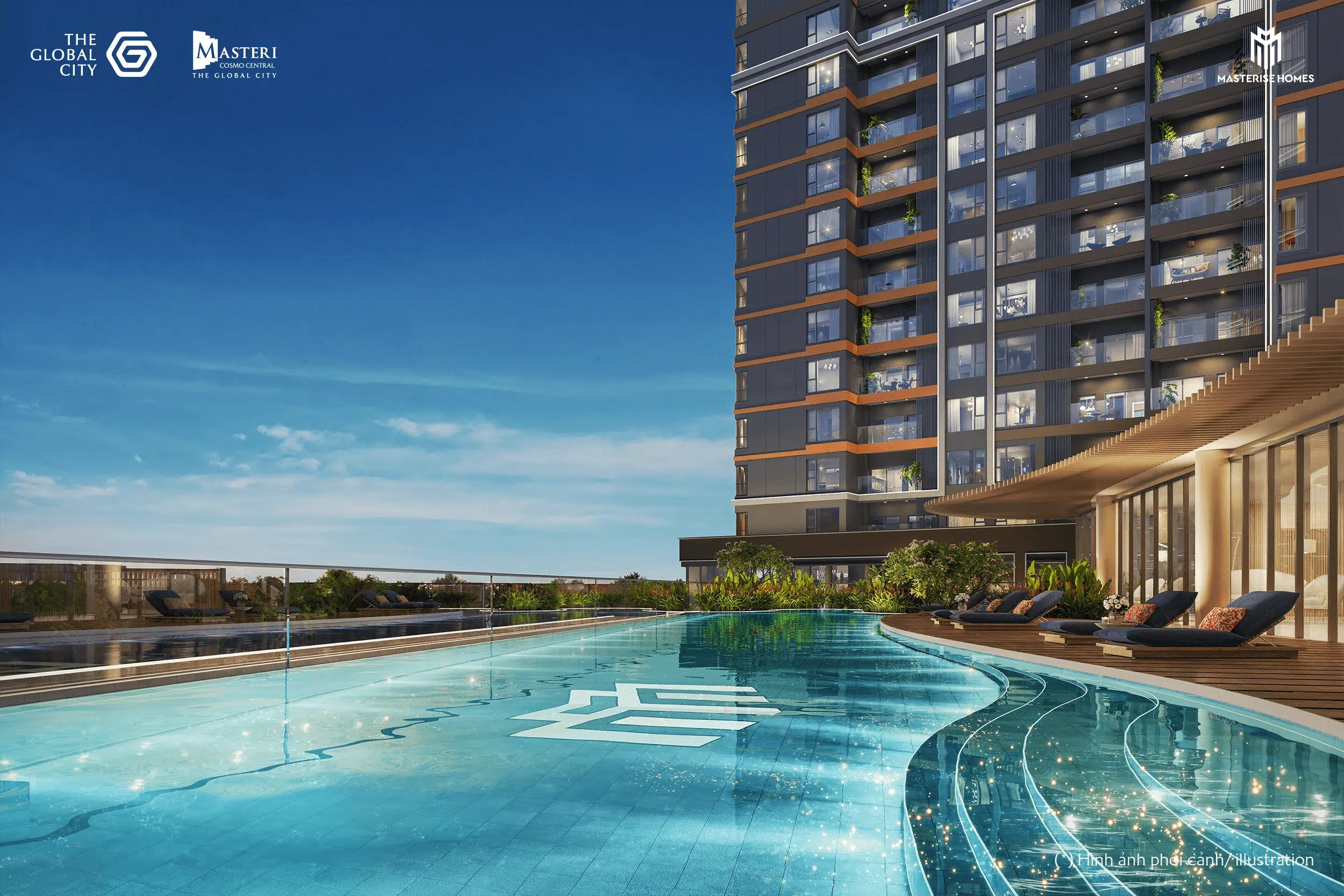 Hồ bơi ngoài trời Masteri Cosmo Central